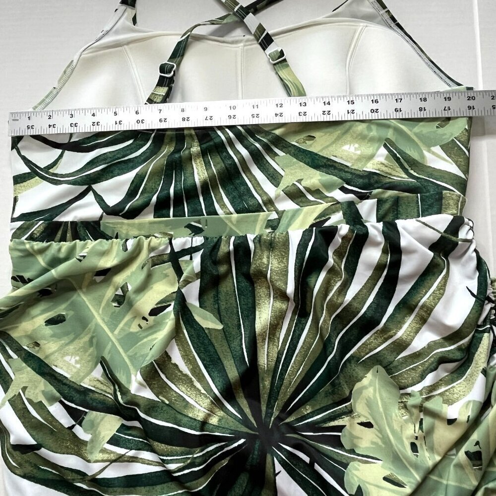 Swim by Cacique Lightly Lined No Wire 1 Piece Swimsuit Swim Dress sz 24 Tropical - Picture 9 of 13